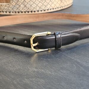 Black Leather women's Belt 30